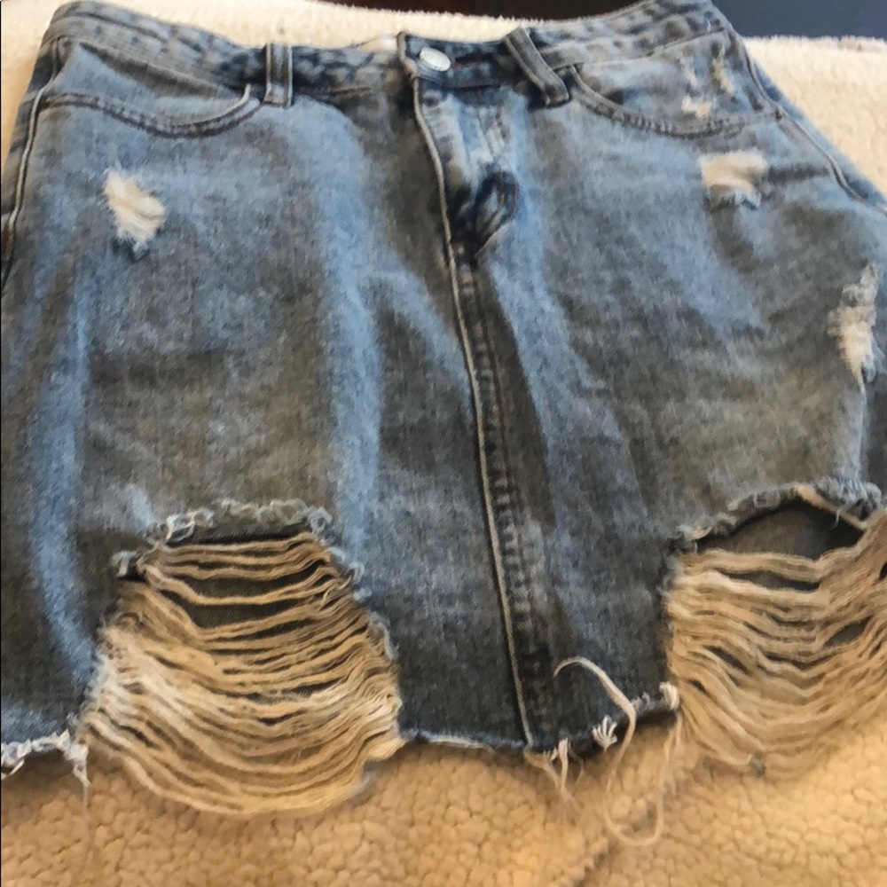 Nordstrom Love and Harmony Jean Skirt